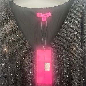 Betsey Johnson Black Sequin Dress